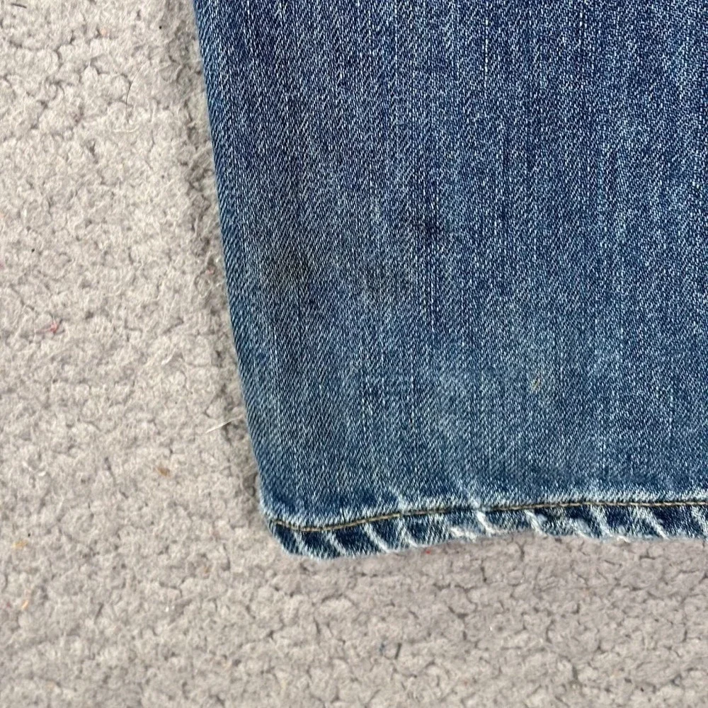 J Crew Jeans 36x32 Mens Straight Leg Baggy Loose Relaxed Wide Whiskering Faded *